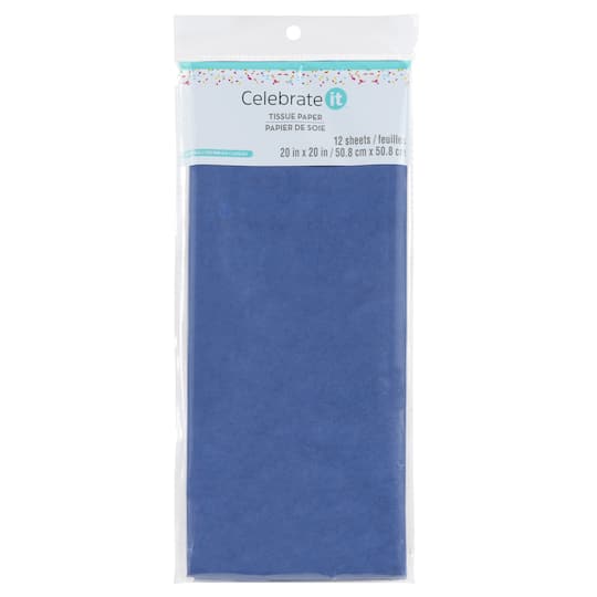 Navy Tissue Paper by Celebrate It™, 12 Sheets